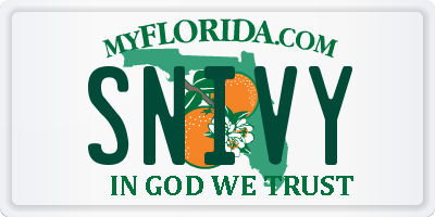 FL license plate SNIVY