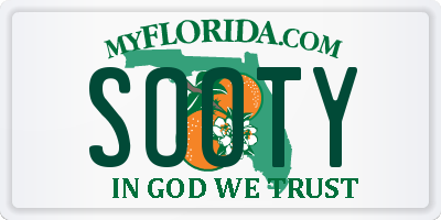 FL license plate SOOTY