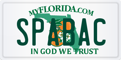 FL license plate SPABAC