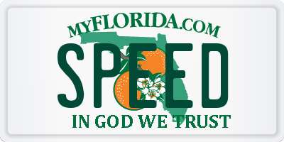 FL license plate SPEED