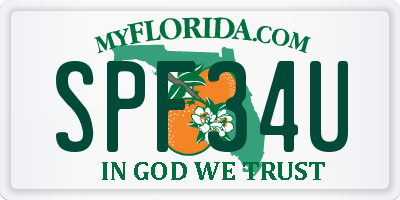 FL license plate SPF34U