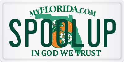 FL license plate SPOOLUP