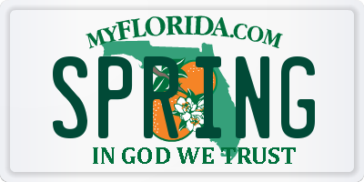 FL license plate SPRING