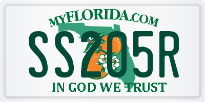 FL license plate SS205R