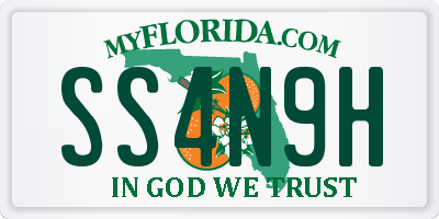 FL license plate SS4N9H