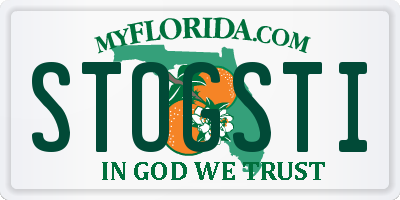 FL license plate STOGSTI