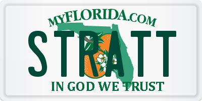 FL license plate STRATT