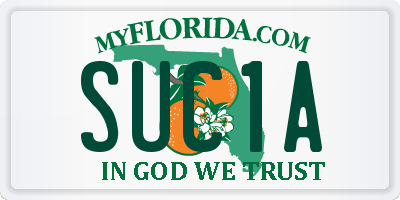 FL license plate SUC1A