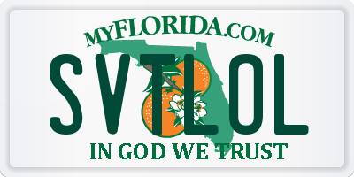 FL license plate SVTLOL