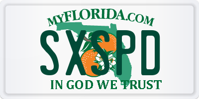 FL license plate SXSPD