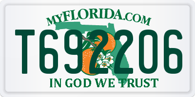 FL license plate T692206