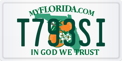 FL license plate T793SI