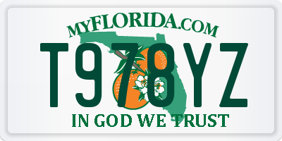 FL license plate T978YZ