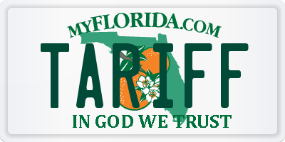 FL license plate TARIFF