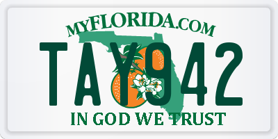 FL license plate TAY942