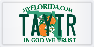 FL license plate TAYTR