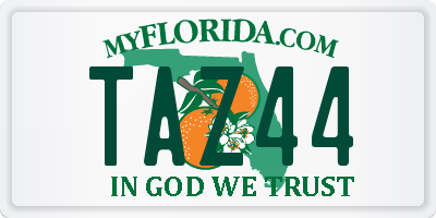 FL license plate TAZ44