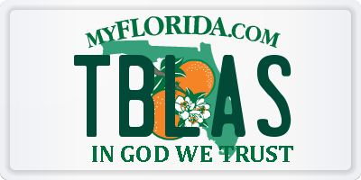 FL license plate TBLAS