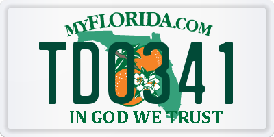 FL license plate TD0341