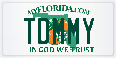 FL license plate TDMMY