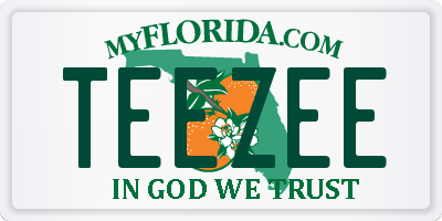 FL license plate TEEZEE