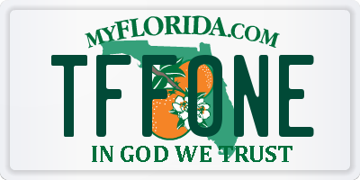 FL license plate TFFONE