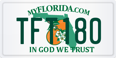 FL license plate TFT180