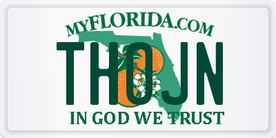 FL license plate THOJN