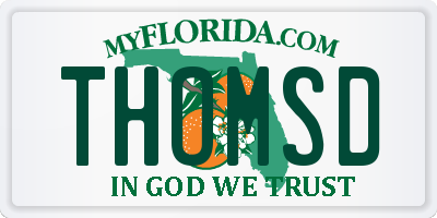 FL license plate THOMSD