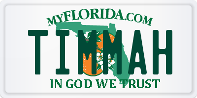 FL license plate TIMMAH