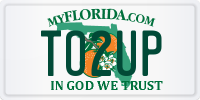 FL license plate TO2UP