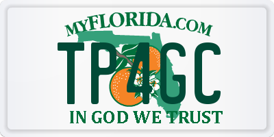 FL license plate TP4GC