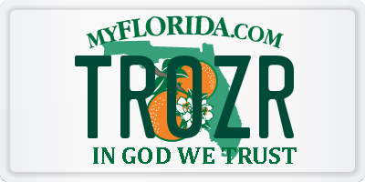 FL license plate TR0ZR
