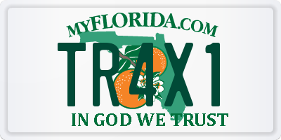 FL license plate TR4X1