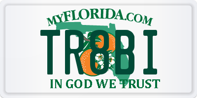 FL license plate TR8BI