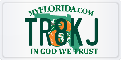 FL license plate TR8KJ