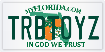 FL license plate TRBTOYZ