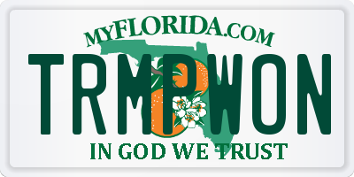 FL license plate TRMPWON