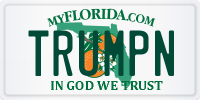 FL license plate TRUMPN