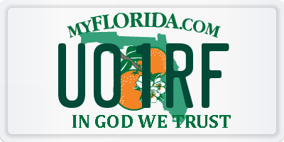 FL license plate U01RF