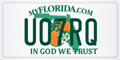FL license plate U07RQ