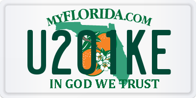 FL license plate U201KE