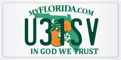 FL license plate U31SV