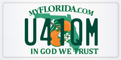 FL license plate U41QM