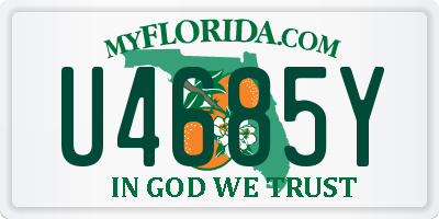 FL license plate U4685Y