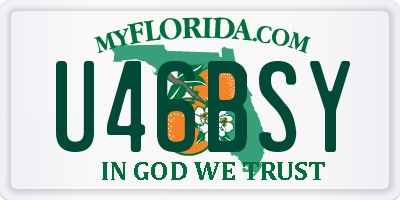 FL license plate U46BSY