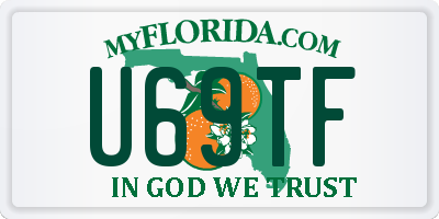 FL license plate U69TF