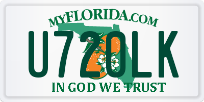 FL license plate U720LK