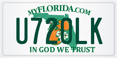 FL license plate U72OLK