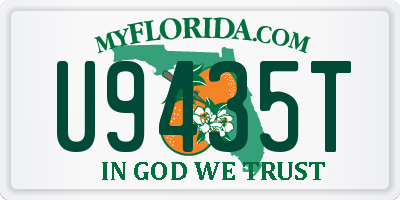 FL license plate U9435T